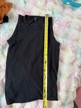 J.Crew Black Tie Back Tank Top Open Back Sleeveless XS Knot Detail